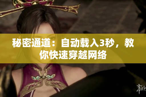 秘密通道：自动载入3秒，教你快速穿越网络