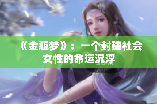《金瓶梦》：一个封建社会女性的命运沉浮