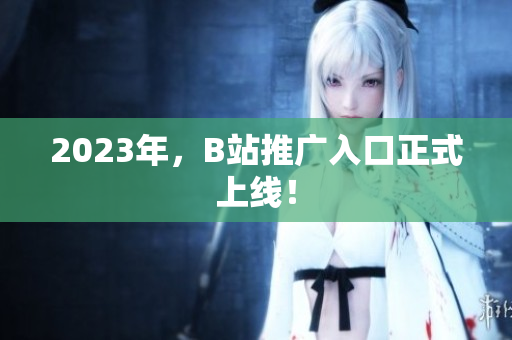 2023年，B站推广入口正式上线！