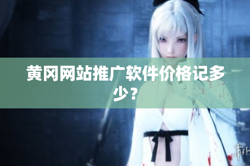 黄冈网站推广软件价格记多少？