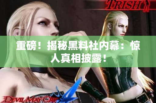 重磅！揭秘黑料社内幕：惊人真相披露！