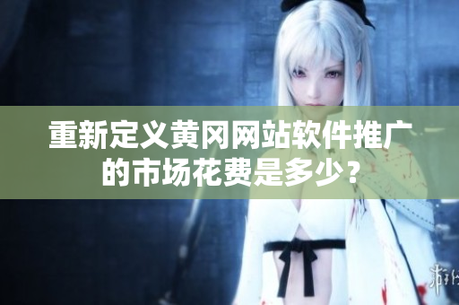 重新定义黄冈网站软件推广的市场花费是多少？