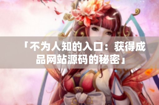 「不为人知的入口：获得成品网站源码的秘密」