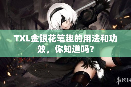 TXL金银花笔趣的用法和功效，你知道吗？