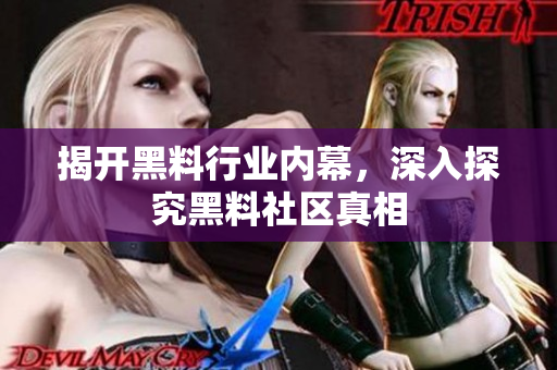 揭开黑料行业内幕，深入探究黑料社区真相
