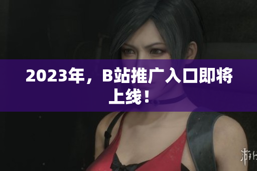 2023年，B站推广入口即将上线！