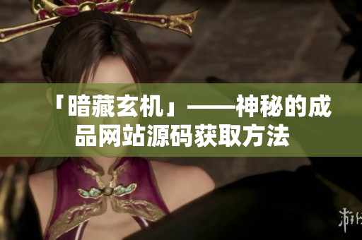 「暗藏玄机」——神秘的成品网站源码获取方法
