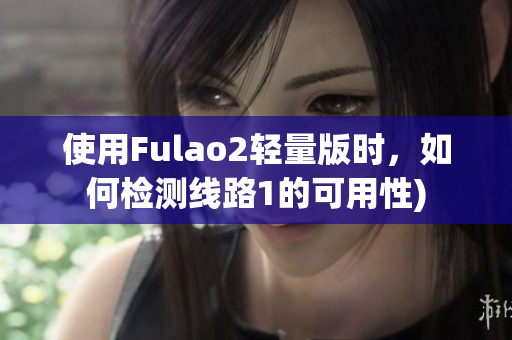 使用Fulao2轻量版时，如何检测线路1的可用性)