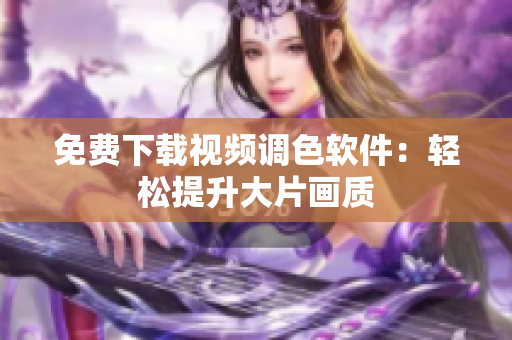 免费下载视频调色软件：轻松提升大片画质