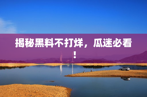 揭秘黑料不打烊，瓜迷必看！