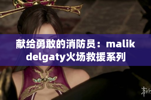 献给勇敢的消防员：malikdelgaty火场救援系列