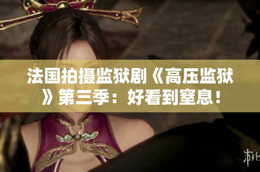 法国拍摄监狱剧《高压监狱》第三季：好看到窒息！