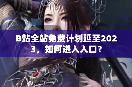 B站全站免费计划延至2023，如何进入入口？