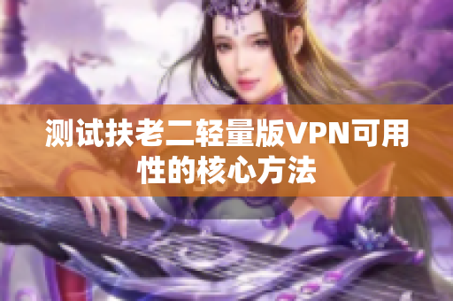 测试扶老二轻量版VPN可用性的核心方法