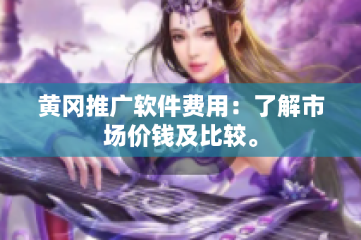 黄冈推广软件费用：了解市场价钱及比较。
