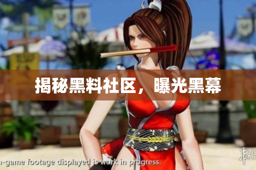 揭秘黑料社区，曝光黑幕