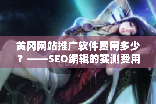 黄冈网站推广软件费用多少？——SEO编辑的实测费用说明