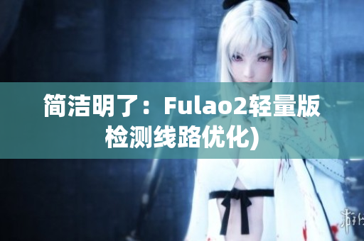 简洁明了：Fulao2轻量版检测线路优化)