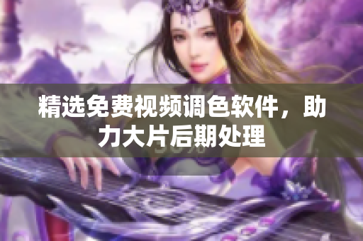 精选免费视频调色软件，助力大片后期处理