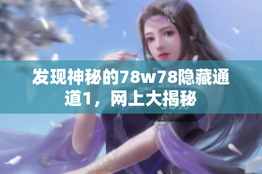 发现神秘的78w78隐藏通道1，网上大揭秘