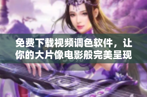免费下载视频调色软件，让你的大片像电影般完美呈现