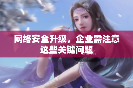 网络安全升级，企业需注意这些关键问题