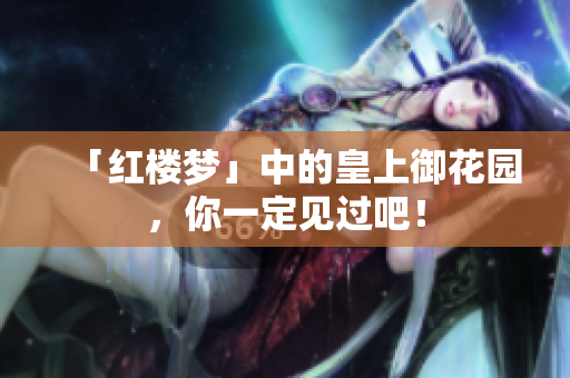 「红楼梦」中的皇上御花园，你一定见过吧！