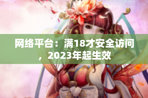 网络平台：满18才安全访问，2023年起生效