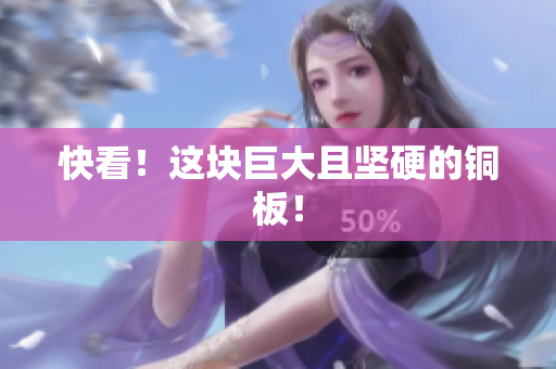 快看！这块巨大且坚硬的铜板！