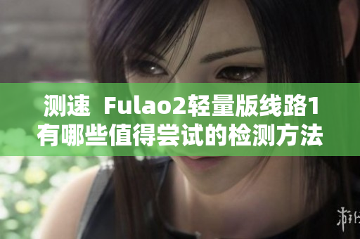 测速  Fulao2轻量版线路1有哪些值得尝试的检测方法？