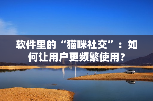 软件里的“猫咪社交”：如何让用户更频繁使用？