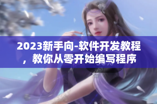 2023新手向-软件开发教程，教你从零开始编写程序