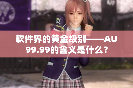 软件界的黄金级别——AU99.99的含义是什么？