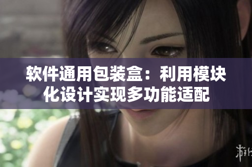 软件通用包装盒：利用模块化设计实现多功能适配