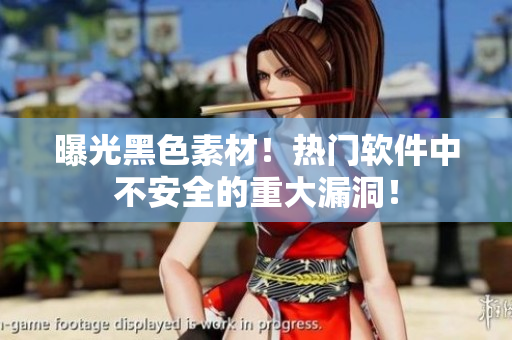 曝光黑色素材！热门软件中不安全的重大漏洞！