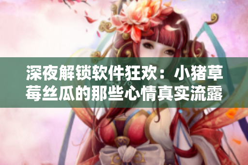 深夜解锁软件狂欢：小猪草莓丝瓜的那些心情真实流露
