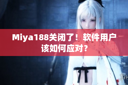 Miya188关闭了！软件用户该如何应对？