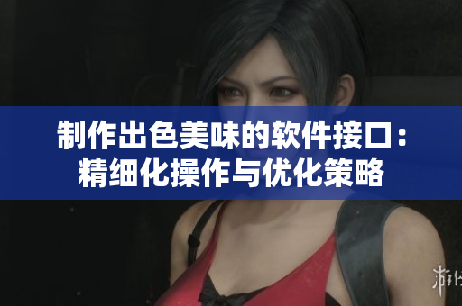 制作出色美味的软件接口：精细化操作与优化策略