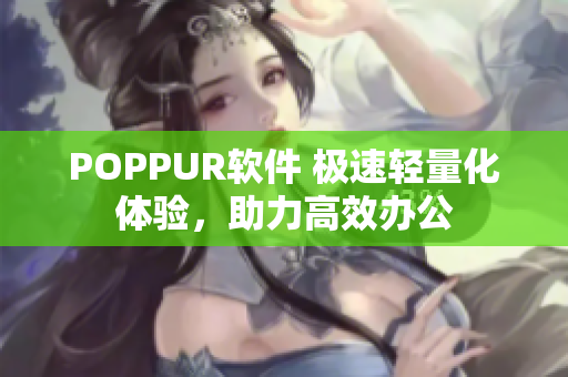 POPPUR软件 极速轻量化体验，助力高效办公