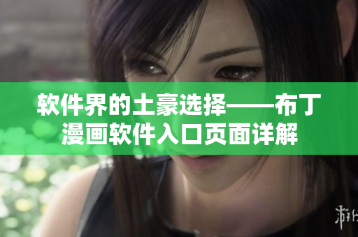 软件界的土豪选择——布丁漫画软件入口页面详解