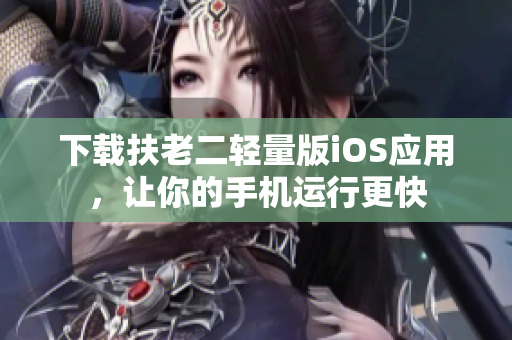 下载扶老二轻量版iOS应用，让你的手机运行更快