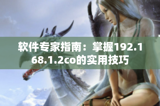 软件专家指南：掌握192.168.1.2co的实用技巧