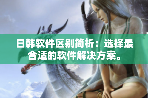 日韩软件区别简析：选择最合适的软件解决方案。