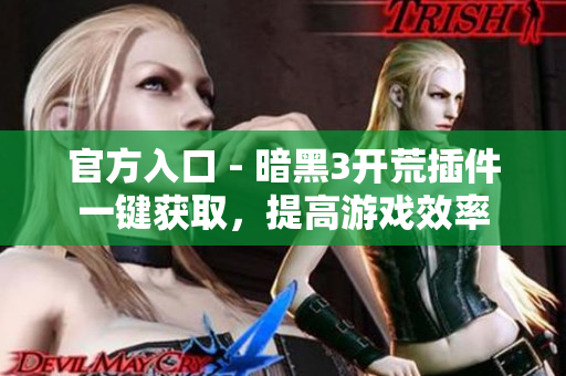官方入口 - 暗黑3开荒插件一键获取，提高游戏效率