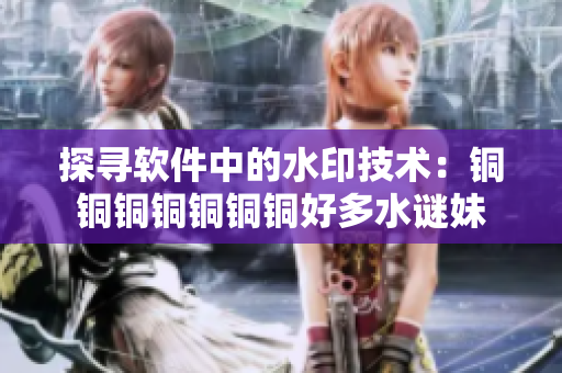 探寻软件中的水印技术：铜铜铜铜铜铜铜好多水谜妹