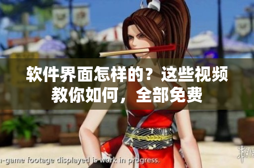 软件界面怎样的？这些视频教你如何，全部免费
