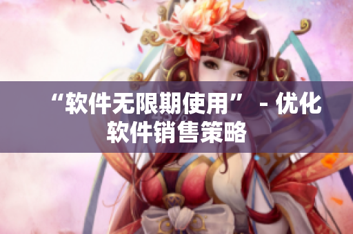 “软件无限期使用” - 优化软件销售策略
