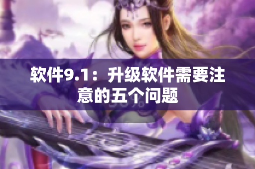 软件9.1：升级软件需要注意的五个问题