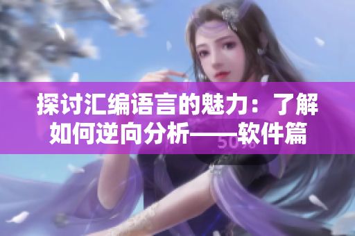 探讨汇编语言的魅力：了解如何逆向分析——软件篇