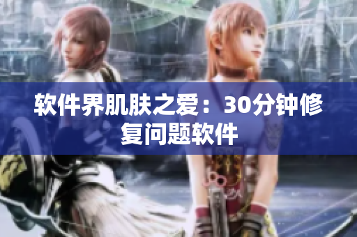 软件界肌肤之爱：30分钟修复问题软件